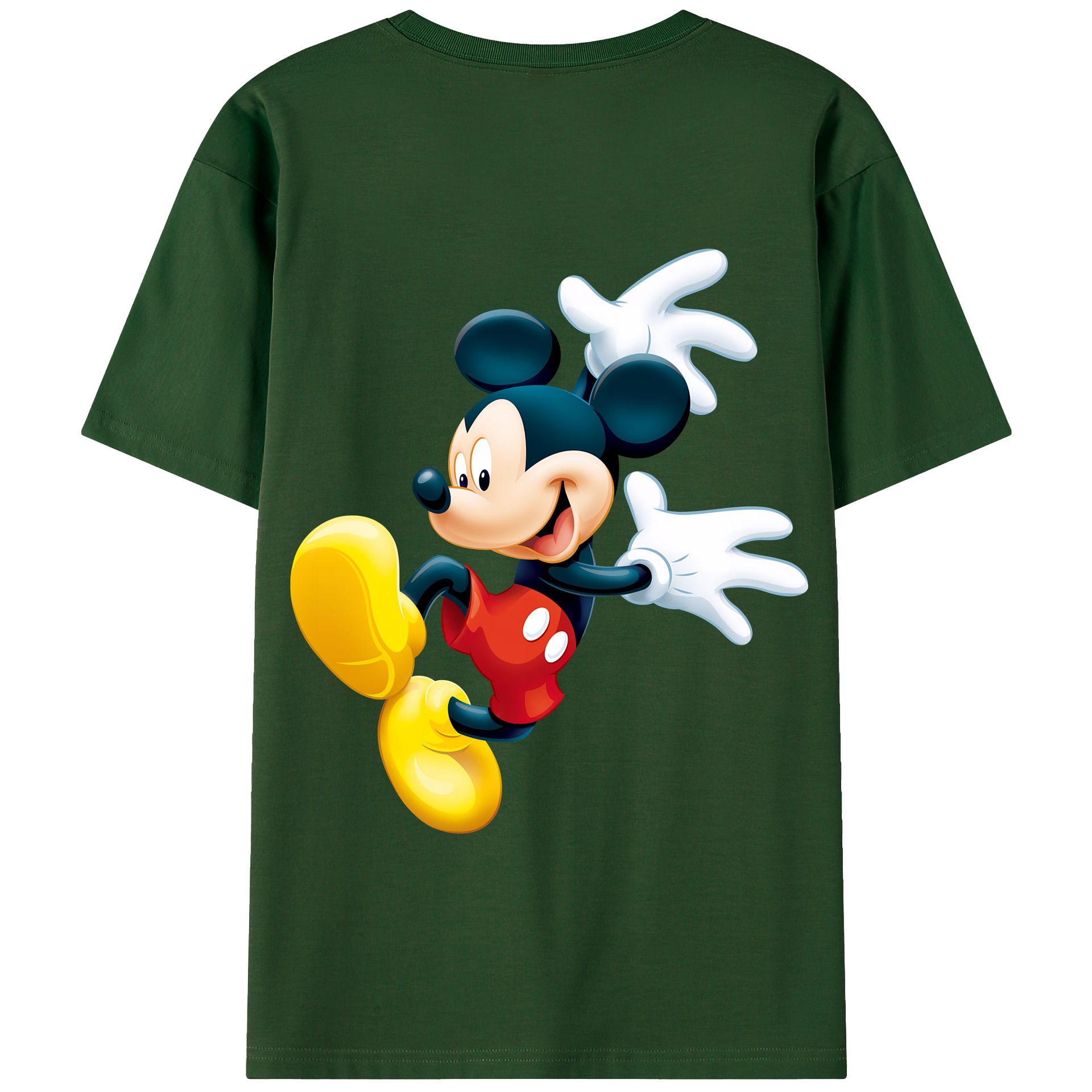 （画像用） ミッキーマウス Mickey Mouse 綿100％半袖Tシャツ（背面プリント）